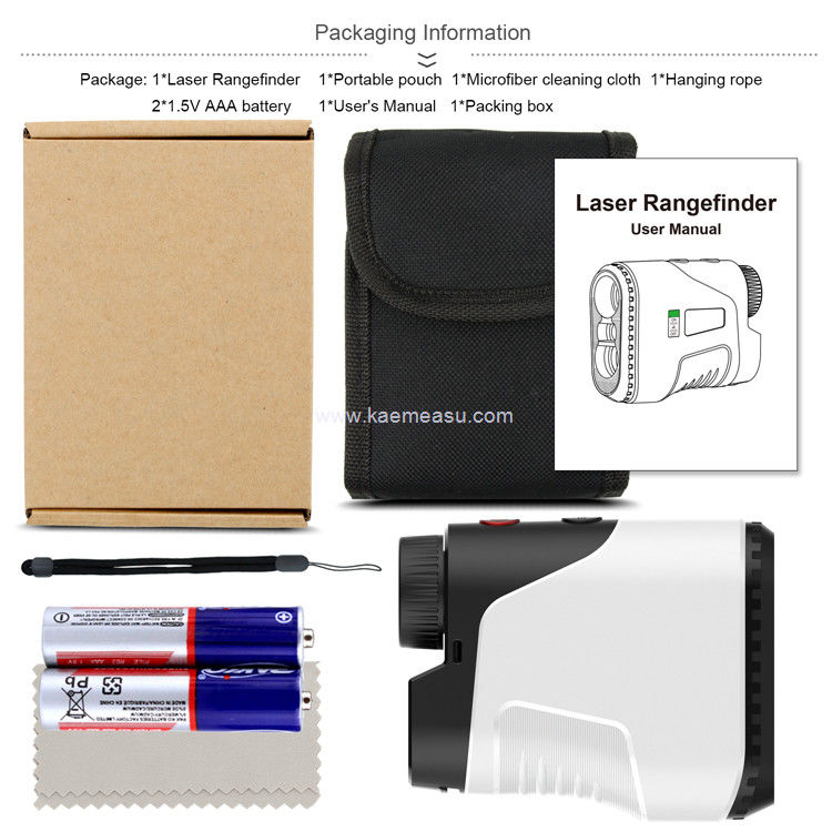kaemeasu ليزر قابل حمل فاصله سنج گلف تلسکوپ زاويه اندازه گیری 6.5X بزرگنمایی شکار Rangeinder D600