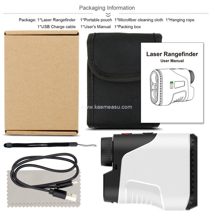 kaemeasu لیزر رِنجمِیتر گلف شکار تیراندازی دستگیر رِنجمِیتر USB شارژ فاصله متر D450