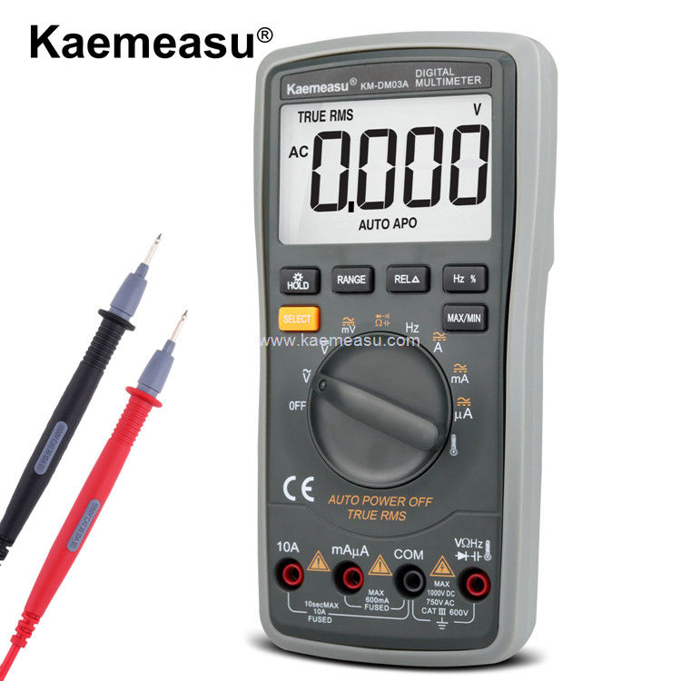 Kaemeasu 03A چند عددی دیجیتال با دقت بالا 6000 شمارش دامنه اتوماتیک 1000V AC DC چند عددی هوشمند