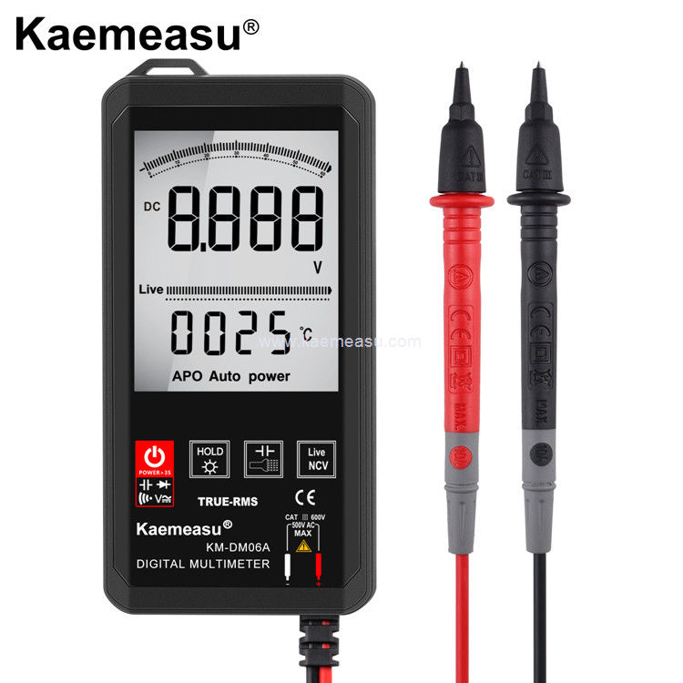 Kaemeasu 06A DC AC ولتاژ متر مینی جیبی مولتی متر 2 پی سی باتری AAA
