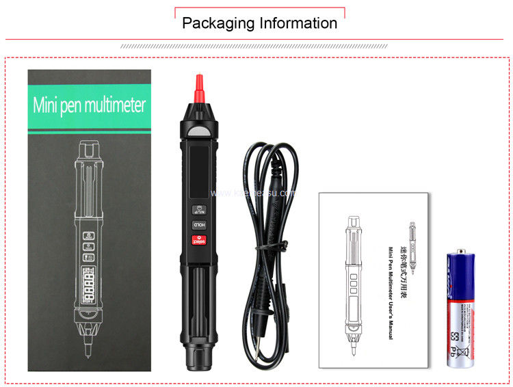 Kaemeasu 07A صفحه نمایش LCD Multimeter قلم نوع ولتاژ تست ضد سوختگی