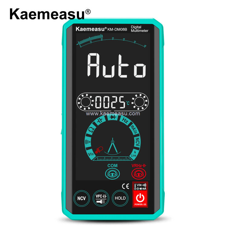 Kaemeasu 08B رنگ نمایشگر مولتی متر تست کننده برق Voltmeter NCV تور RMS ولتاژ تست کننده 150g