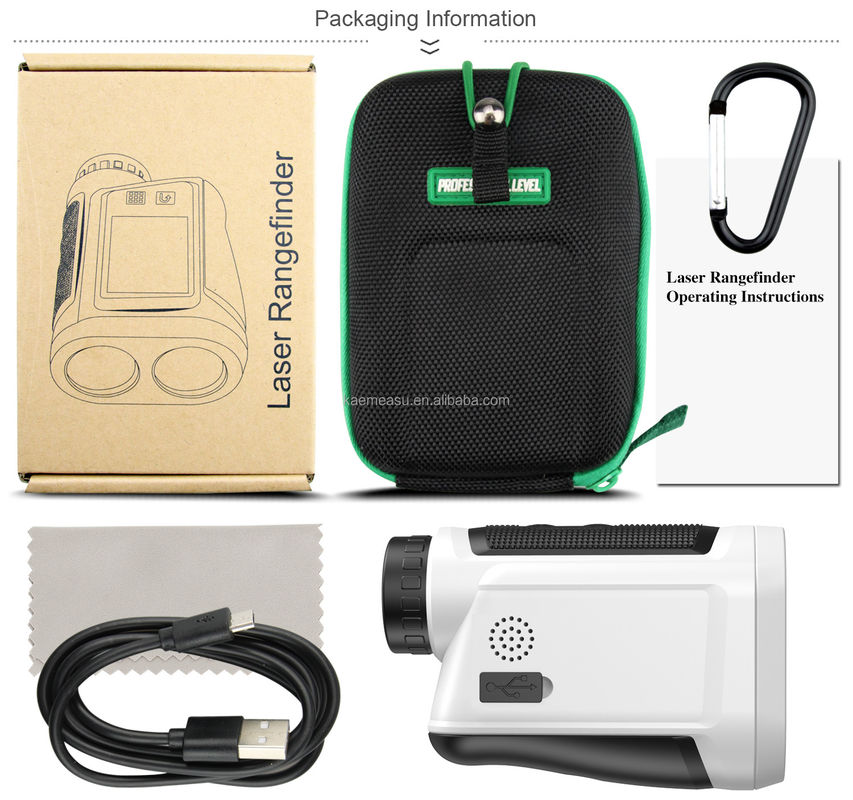 OEM 6x Rangefinder لیزر نصب Rangefinder گلف لیزر Rangefinder باتری لیتیوم قابل شارژ مجدد نوع لمسی رنگ صفحه نمایش IP54
