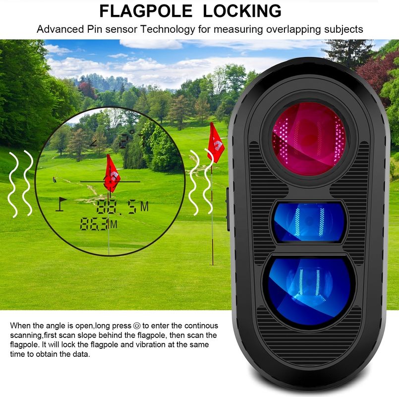 OEM ODM Range Finder 600/800/1000m Golf Distance Meter چند حالت لیزر Rangefinder تلسکوپ با سوئیچ شیب