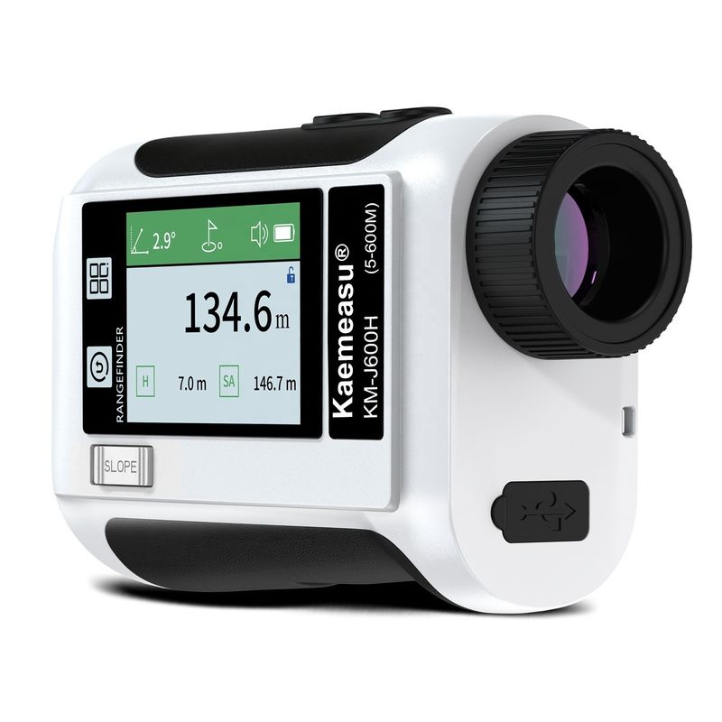 ورزش های بیرونی شکار 600 متر صفحه LCD گلف لیزر فاصله سنج تلسکوپ با پخش داده IP54 گرد و غبار و آب