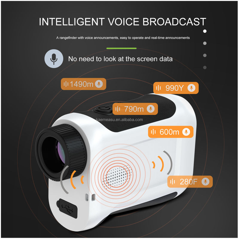 OEM / ODM Golf Mode تلسکوپ ورزشی صفحه لمسی هوشمند صدا گلف لیزر Rangefinders تلسکوپ