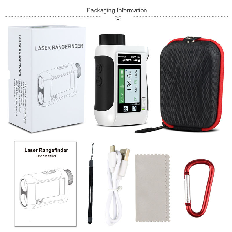 OEM / ODM Golf Mode تلسکوپ ورزشی صفحه لمسی هوشمند صدا گلف لیزر Rangefinders تلسکوپ