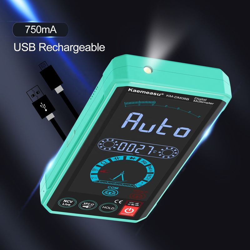 چند متر هوشمند صدا اتوماتیک LCD رنگ نمایش NCV تور رمز چند متر هوشمند 1000V چند متر دیجیتال