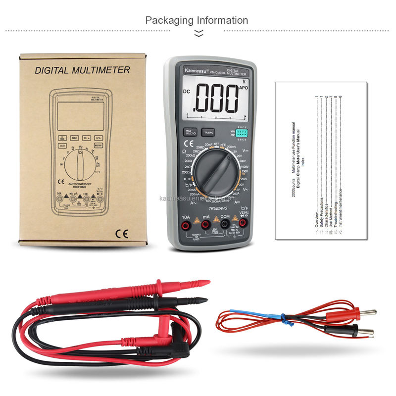 الکتریکشنر اتوماتیک Range Multitester 6000 شمارش آنالوگ مولتی متر T-RMS دیود تست پیوستگی Buzzer مولتی متر دیجیتال