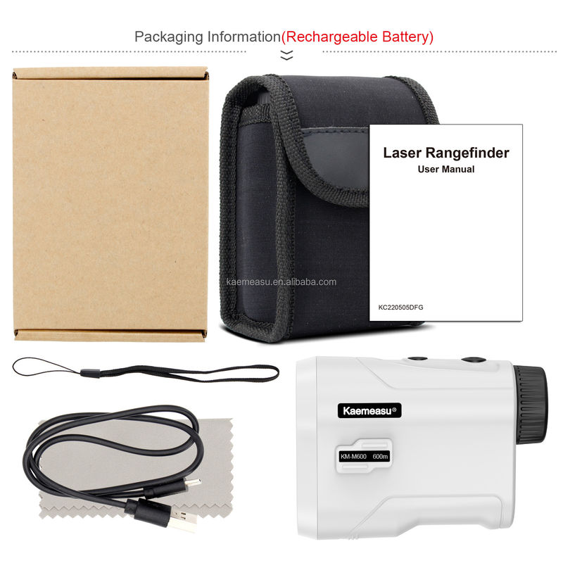 1000m لیزر Rangefinder تغییر شیب Flagpole Lock فاصله قابل شارژ مجدد متر ورزش در فضای باز لیزر گلف Rangefinder تلسکوپ