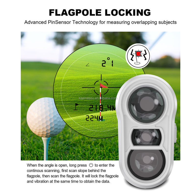 1000m لیزر Rangefinder تغییر شیب Flagpole Lock فاصله قابل شارژ مجدد متر ورزش در فضای باز لیزر گلف Rangefinder تلسکوپ