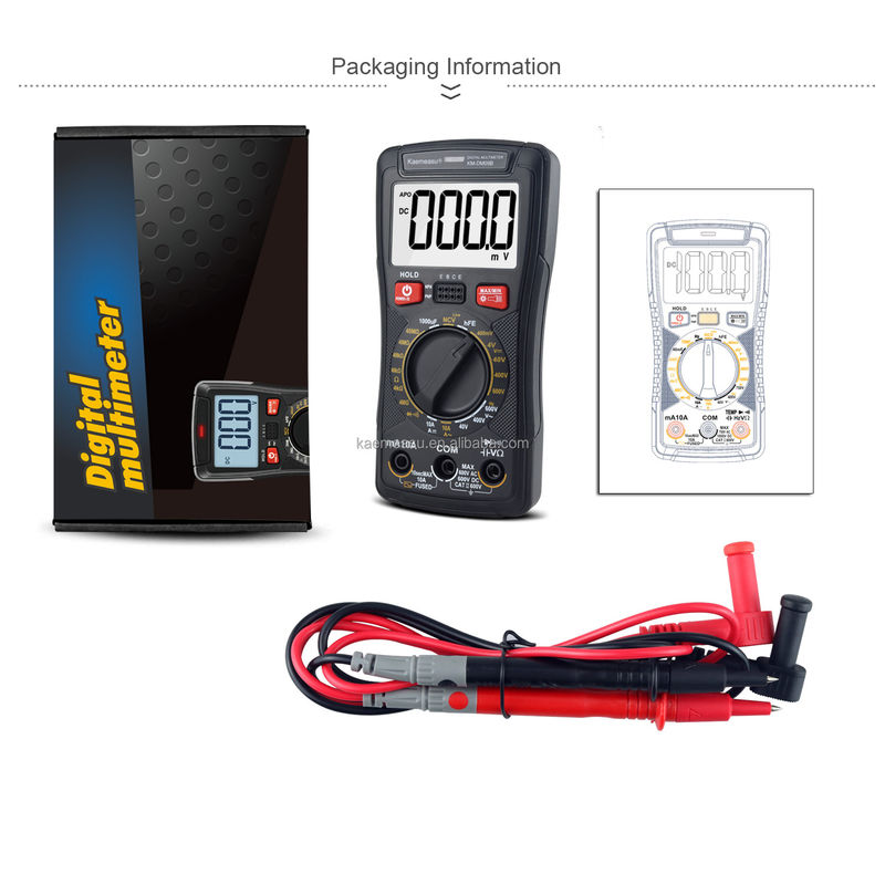 مینی مولتی متر دیجیتال چند منظوره برای اندازه گیری مقاومت و پیوستگی 200mV-1000V 40-40mF