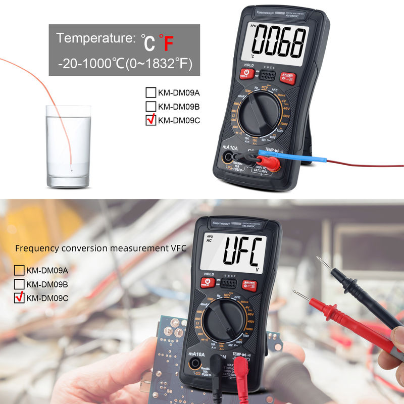 مینی مولتی متر دیجیتال چند منظوره برای اندازه گیری مقاومت و پیوستگی 200mV-1000V 40-40mF