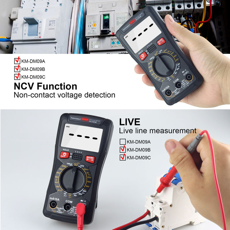 مینی مولتی متر دیجیتال چند منظوره برای اندازه گیری مقاومت و پیوستگی 200mV-1000V 40-40mF