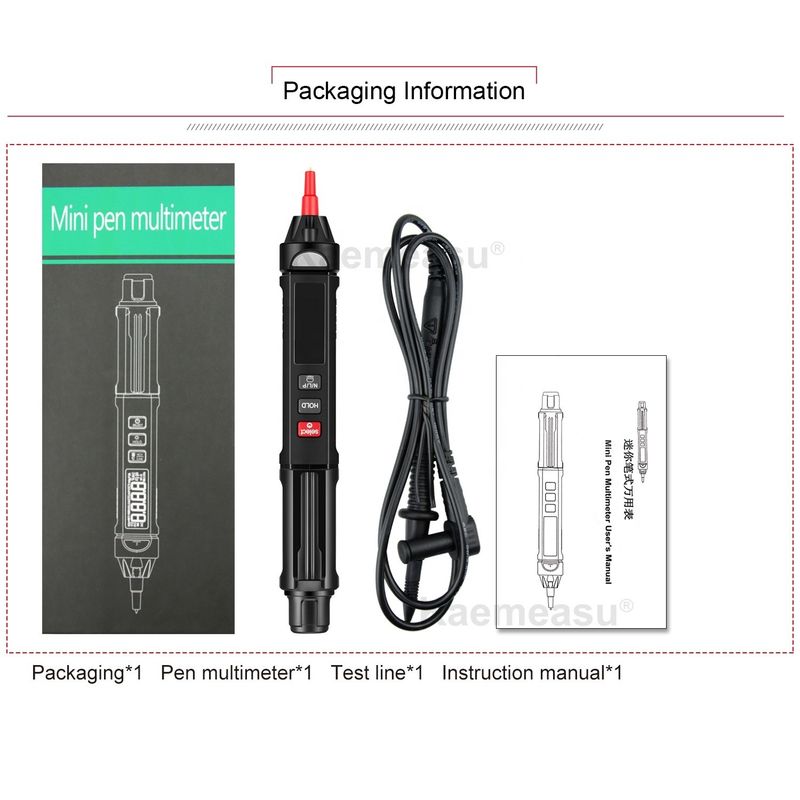 فابریکهای OEM Direct Pen Digital Multimeter True Rms Digital Meter بدون تماس ولتاژ تشخیص مولتی متر