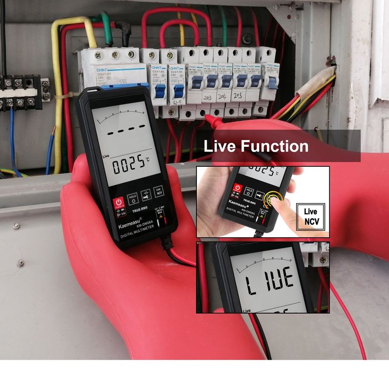 صفحه نمایش بزرگ اتوماتیک لمسی دیجیتال مولتی متر RMS دیجیتال واقعی مولتی متر AC DC ولتاژ مینی جیبی مولتی متر