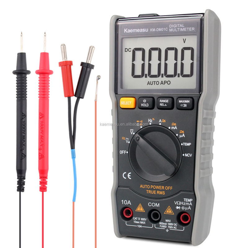 محدوده اتوماتیک Mini Multi Tester 6000 شمارش ضد سوختن DC / AC NCV خروجی امواج مربع Multimeter دیجیتال هوشمند الکترونیکی
