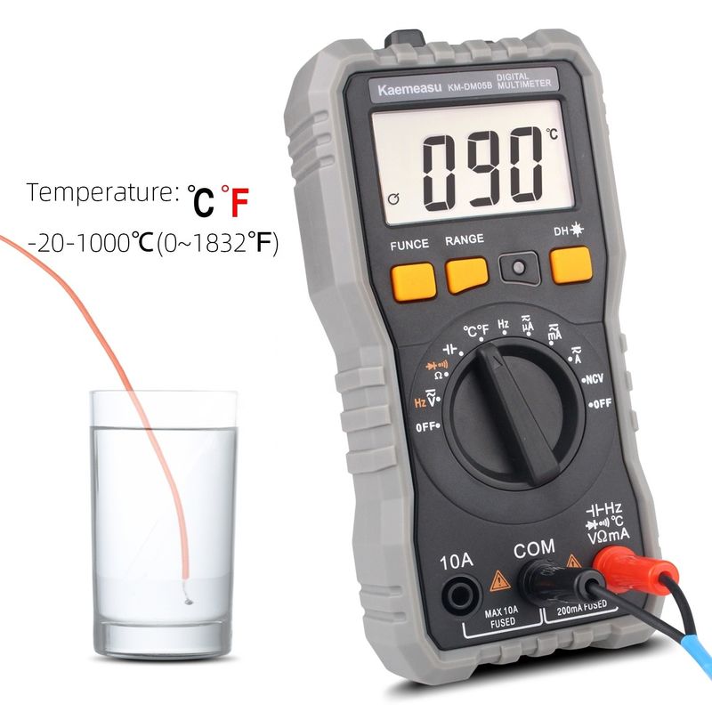 آٹو رینج ال سی دی نمایش الکتریکی Multi Tester T-rms NCV ماشین اندازه گیری بنچ چند متر دیجیتال با پروب