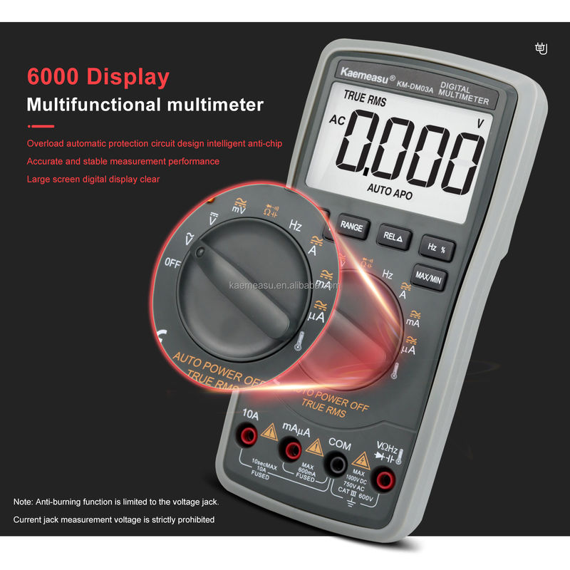 OEM ODM مولتی متر الکترونیک صنعتی 1000v Ac Dc مولتی متر دیجیتال حرفه ای مولتی متر خودکار
