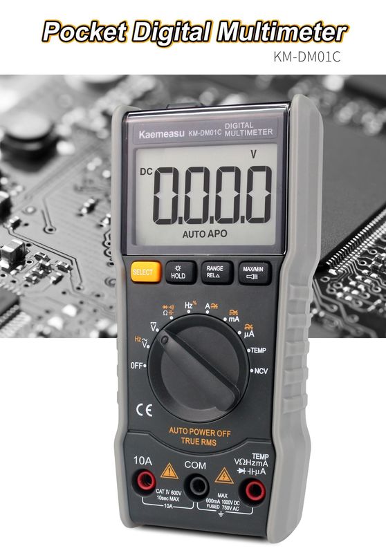 مولتی متر ضد سوزش الکتریکی True-rms Ncv Ohm Hz Tester مولتی مترهای دیجیتال هوشمند با سنج درجه حرارت