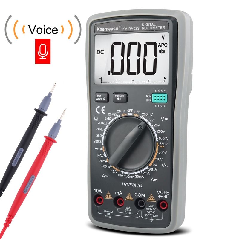 OEM ODM مولتی متر الکترونیک DC AC NCV حرفه ای True RMS Tester محدوده اتوماتیک مولتی مترهای گزارش صوتی هوشمند