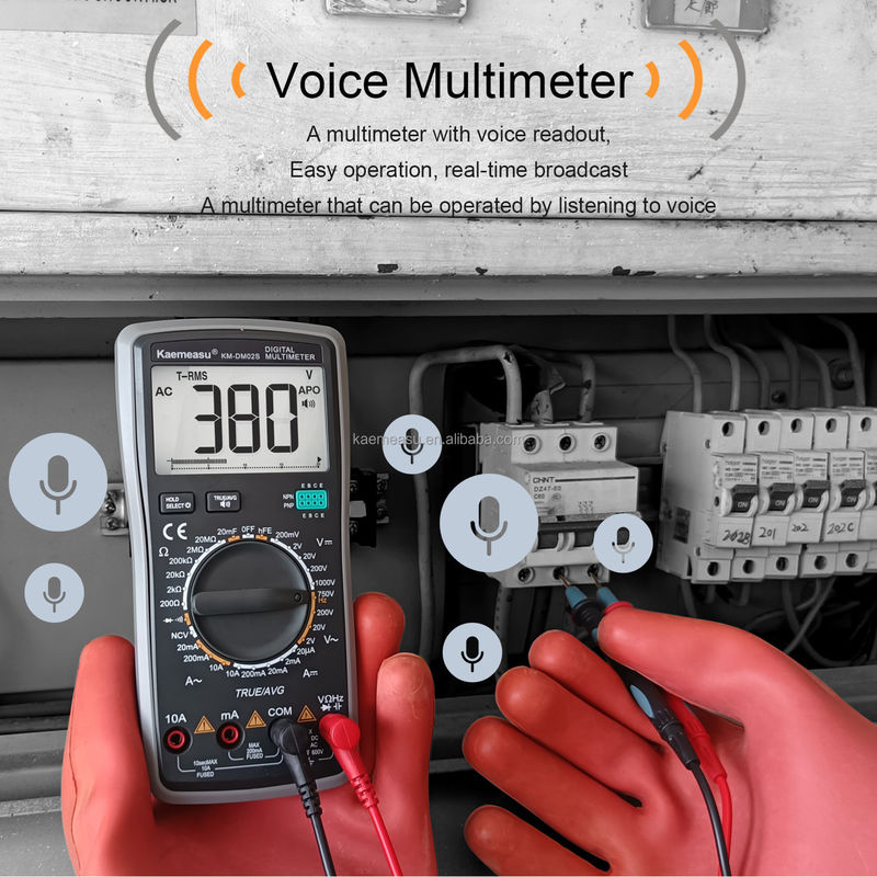 OEM ODM مولتی متر الکترونیک DC AC NCV حرفه ای True RMS Tester محدوده اتوماتیک مولتی مترهای گزارش صوتی هوشمند