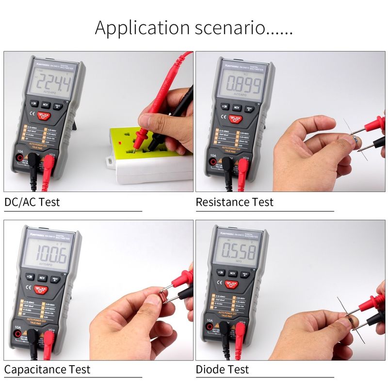 مولتی مترهای اتوماتیک 3 5/6 رقم DC / AC True-rms Digital Multimeter با Ncv Multimeter Tester