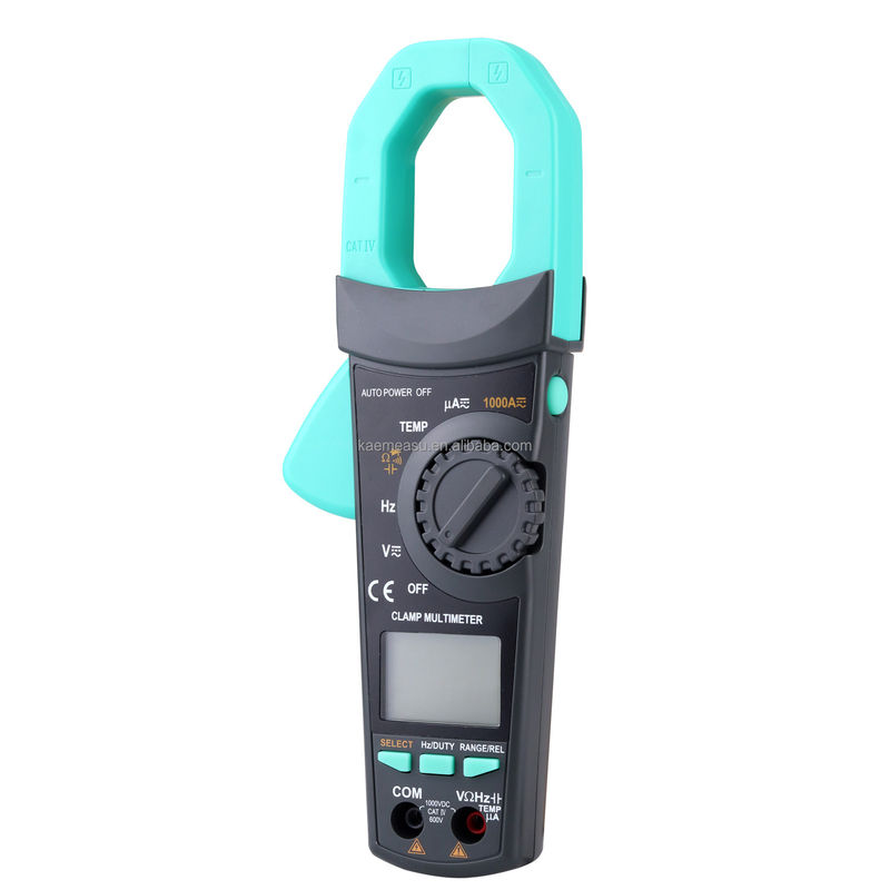 مولتی متر کلیمپ بزرگ T-RMS AC DC 1000V 1000A دیود تست تداوم Buzzer Digital Clamp Meters