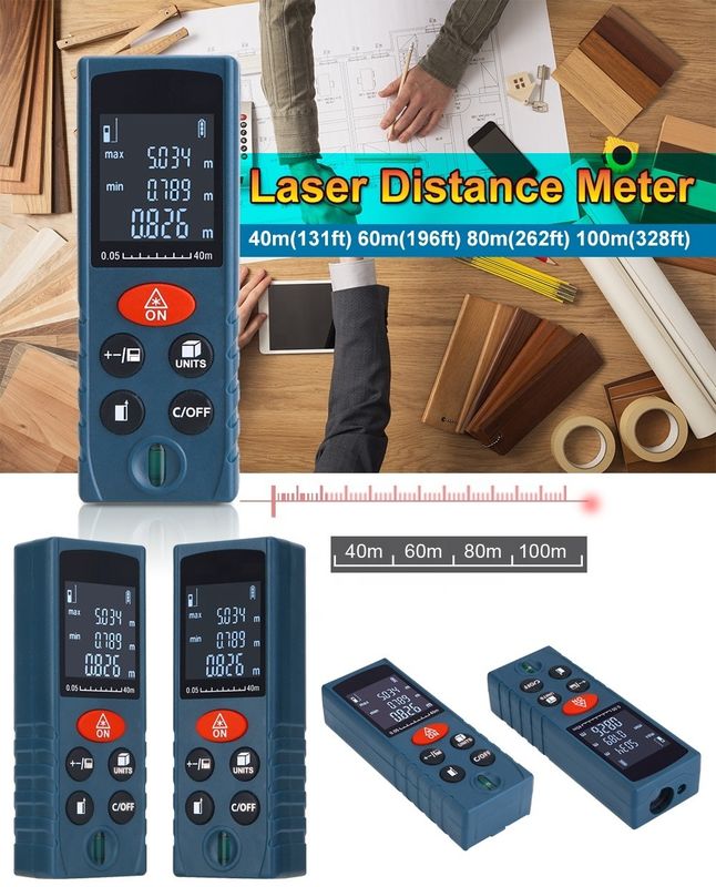 ابزار اندازه گیری دیجیتالی بسیار دقیق دستی مینی قابل حمل لیزر فاصله سنج لیزر