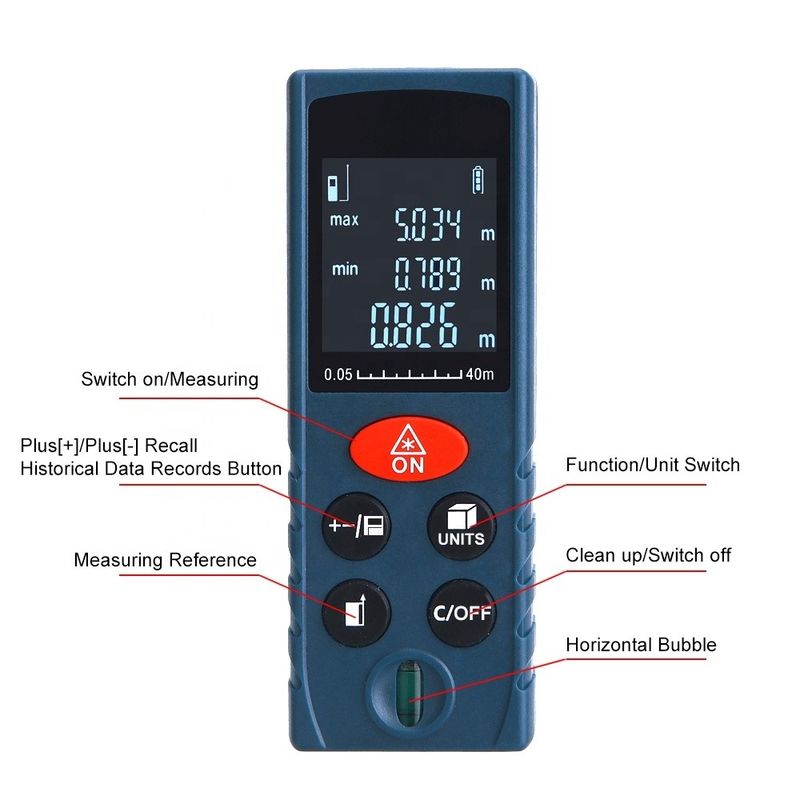 OEM ODM مینی لیزر دستی فاصله متر ابزار اندازه گیری فرمانروای الکترونیکی لیزر دیجیتال Range Finder برای فروش
