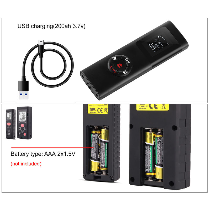 40m 100m OEM ODM مینی قابل حمل ریموندمتر دیجیتال مادون قرمز لیزر فاصله متر لیزر الکتریکی ریموندمتر