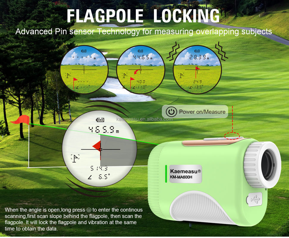 OEM 1200m Golf Slope Scope لیزر فاصله متر تلسکوپ درجه صنعتی گلف لیزر Rangefinders رنگ سبز