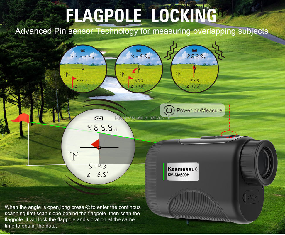 OEM 1200m Golf Slope Scope لیزر فاصله متر تلسکوپ درجه صنعتی گلف لیزر Rangefinders رنگ سیاه