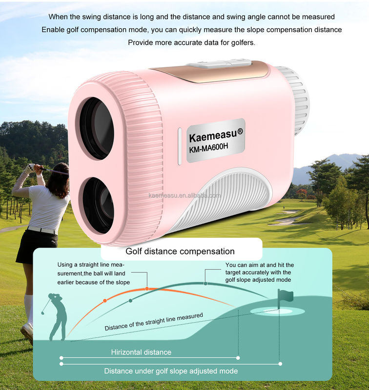 OEM 1000m Golf Slope Scope Laser Distance Meter Golf Laser Rangefinders رنگ صورتی برای بچه ها و زنان