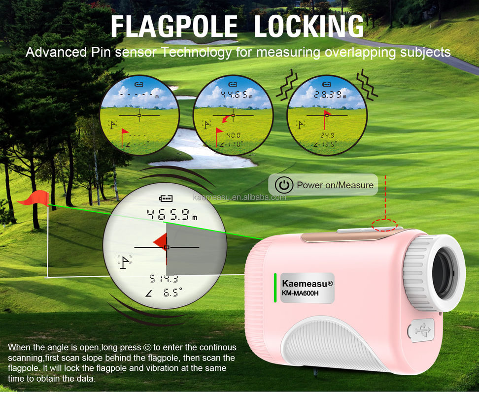 OEM 1000m Golf Slope Scope Laser Distance Meter Golf Laser Rangefinders رنگ صورتی برای بچه ها و زنان