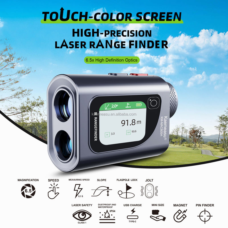 اندازه گیری نوار لیزری دیجیتال حرفه ای 600m دستگاه اندازه گیری الکترونیکی با صفحه نمایش LCD 6.5x Rangefinder